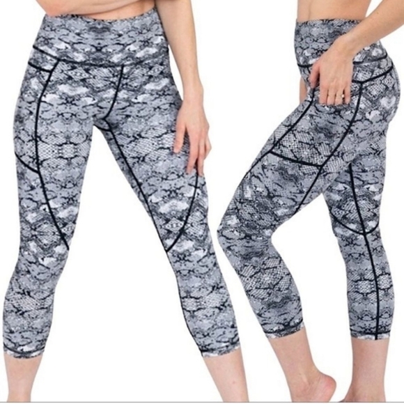 Zyia Active Cobra Cropped Pocket Light N Tight Size 6-8 - Picture 2 of 3